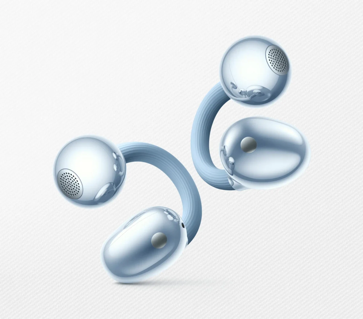 A pair of blue HUAWEI FreeClip 2 open-ear clips