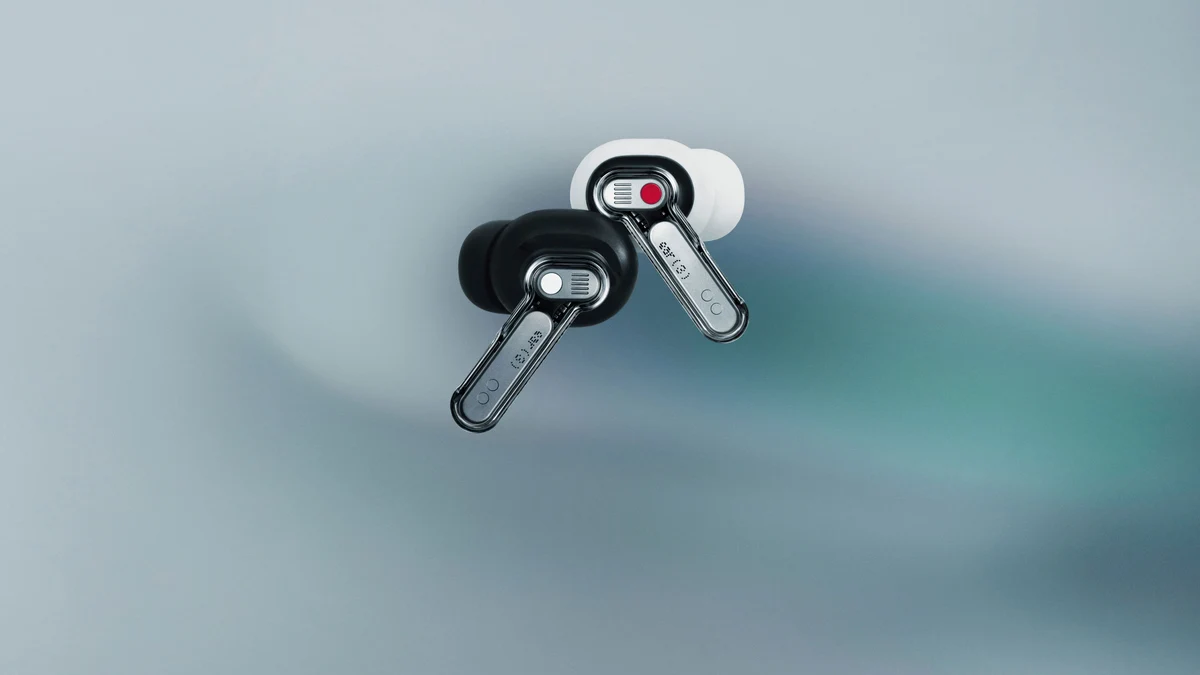 Nothing Ear (3) black and white earbuds