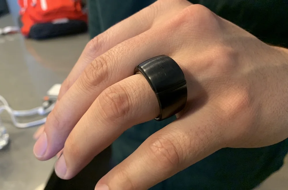 Amazon Echo Loop - Original physical-device photograph of Amazon Echo Loop. SmartWearGuide has not hands-on tested this model. Photo credit: Mike Prospero / Future / Tom's Guide.