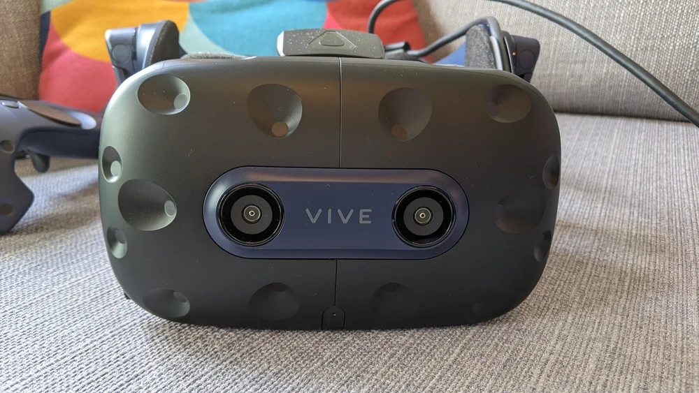 HTC VIVE Pro 2 - Original physical-device photograph of HTC VIVE Pro 2. SmartWearGuide has not hands-on tested this model. Photo/source credit: TechRadar / Future.