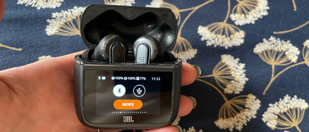 JBL Tour Pro 3 - Original physical-device photograph of JBL Tour Pro 3. SmartWearGuide has not hands-on tested this model. Photo/source credit: TechRadar / Future.