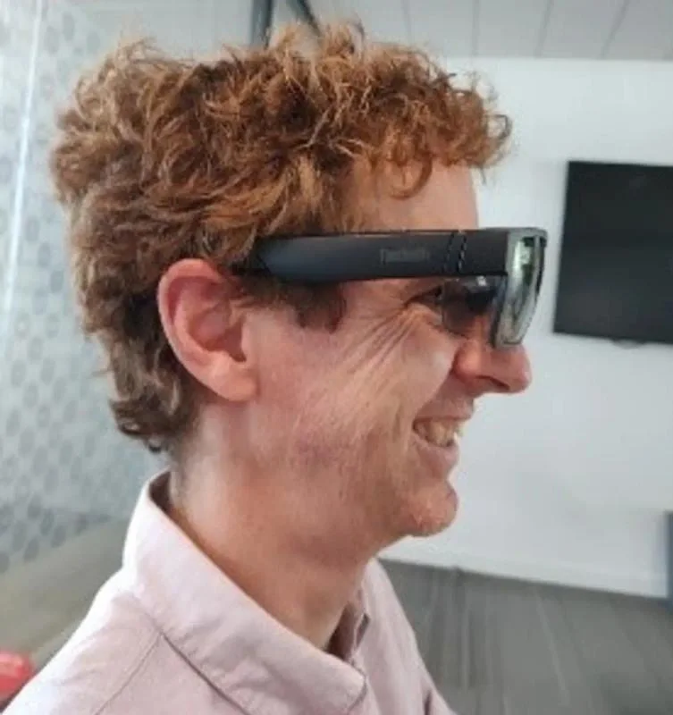 Lenovo ThinkReality A3 - Original physical-device photograph of Lenovo ThinkReality A3. SmartWearGuide has not hands-on tested this model. Photo/source credit: Frédéri Mandin / SCC France.