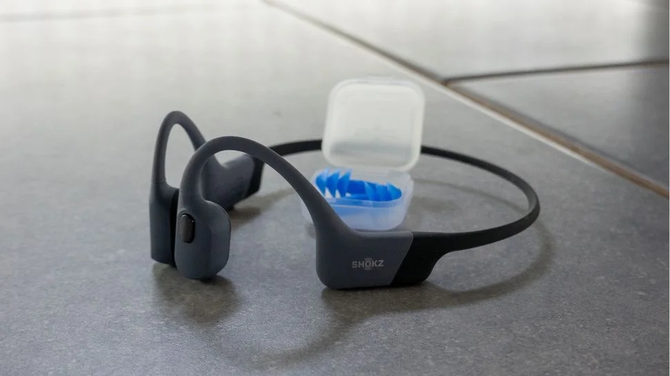 Shokz OpenSwim Pro - Original physical-device photograph of Shokz OpenSwim Pro. SmartWearGuide has not hands-on tested this model. Photo/source credit: TechRadar / Future.